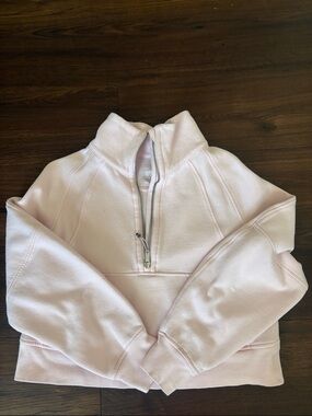lululemon athletica Light Pink Half-Zip Sweatshirt